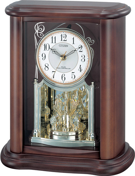 優雅で豪華なクリスタル飾りが魅力！置き時計 パルロワイエR668N 4RY668-N06シチズン時計