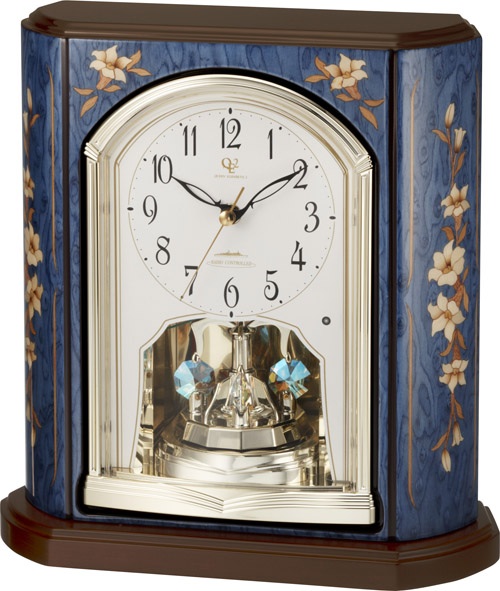 象嵌細工が美しい！置き時計　ハイグレード　RHG-S69　リズム時計　4RY701HG04　無料名入れ