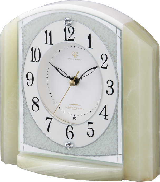 重厚感漂うオニックスが魅力！置き時計　ハイグレード　RHG-S71　リズム時計　4RY703HG05　無料名入れ