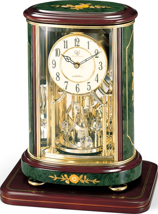 イタリアン象嵌細工が美しい！置き時計　ハイグレード　RHG-R56　リズム時計　4SG702HG05　無料名入れ