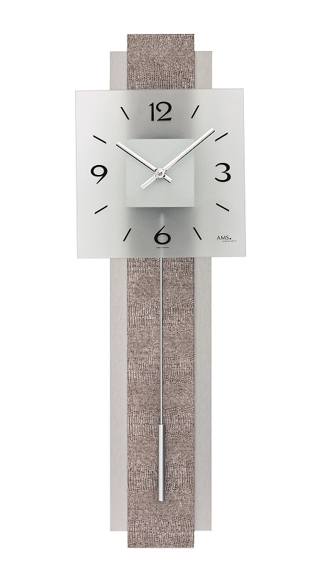 レザー模様が斬新です！　ＡＭＳ（アームス)振り子時計　7322