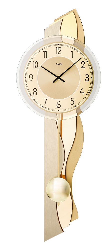 ＡＭＳアームス振り子時計　7477　ドイツ製  AMS掛け時計　アームス掛け時計　真鍮　お洒落