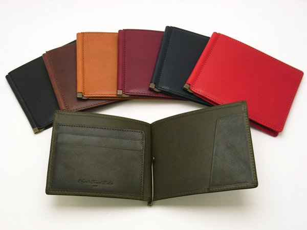 お洒落でスタイリィッシュなレザー札バサミ　ブルガロ　