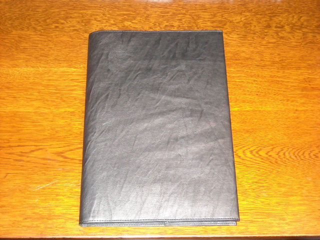 レザーノートカバー＆ノート　A4　ブラック