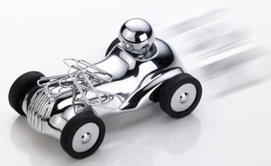 遊び心いっぱいのペーパーウエイト　クラシックレーシングカーTROIKA