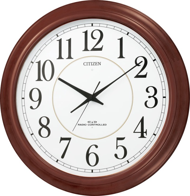 大型で見やすい！電波掛け時計　パルウェーブMA02　8MYA02-006　シチズン時計