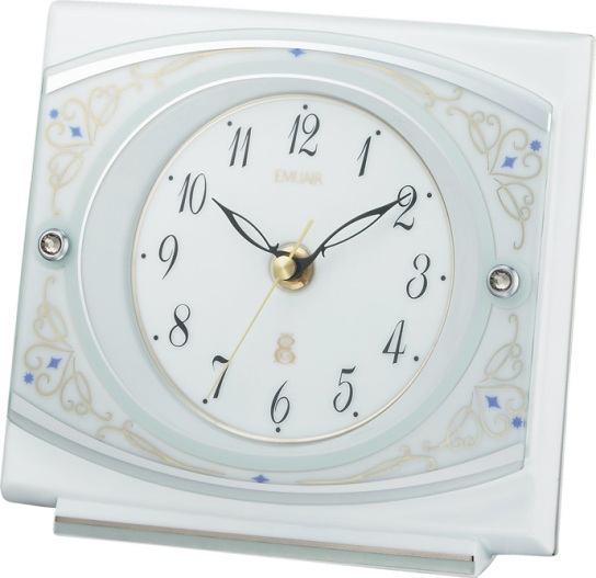 どこまでも優美に佇む有田焼きの置時計！エミュエールR23 　8RG621EJ03　磁器置時計　リズム時計　無料名入れ