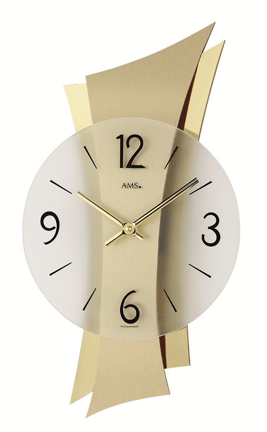 ゴールドカラーがアクセント！　ＡＭS　アームス掛け時計　AMS9397