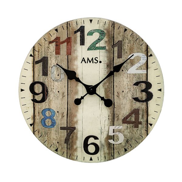 お洒落なデザインです！　ＡＭＳ掛け時計　アームス壁掛け時計　AMS9650　カラフル　ガラス製【送料無料】