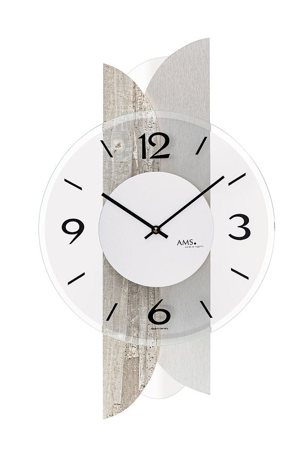 AMS掛け時計　ＡＭＳ掛け時計　アームス壁掛け時計　AMS9668 天然木　コンクリート【送料無料】