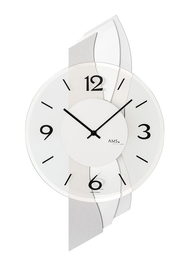 AMS掛け時計　ＡＭＳ壁掛け時計　アームス壁掛け時計　AMS9670　アルミニウム【送料無料】