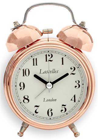 アラームクロック   ダブルベル　COPPER 　レトロ Roger Lascelles  目覚まし時計　ALB-LASC-COPPER　ロジャーラッセル