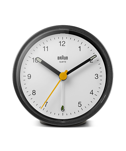 【日本正規代理店品】　BRAUNアラームクロック　　BRAUN Classic Analog Alarm Clock BC12BW 　BRAUN目覚まし時計  ブラウンアラームクロック