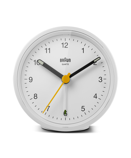 【日本正規代理店品】　BRAUNアラームクロック　　BRAUN Classic Analog Alarm Clock BC12W 　BRAUN目覚まし時計  ブラウンアラームクロック