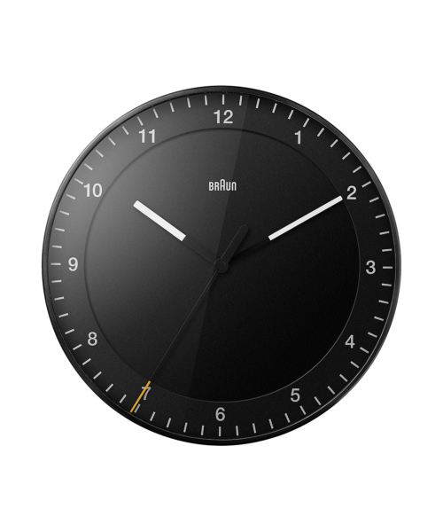 【日本正規代理店品】　ブラウン　BRAUN　掛け時計　　BC17B 　ブラック　壁掛時計　シンプル　モダン
