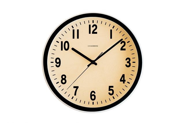 PUBRIC掛け時計 　シャンブル掛け時計 電波時計　 　CHAMBRE掛け時計　 CH-027BK　ブラック