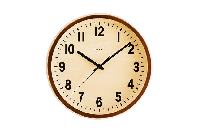 PUBRIC掛け時計 　CHAMBRE　 電波時計　CH-027CBR 　カフェブラウン