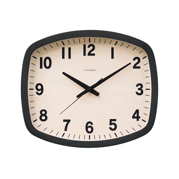 R-SQUARE CLOCK シャンブル掛け時計　 電波時計　CHAMBRE掛け時計　 CH-028BK 　ブラック