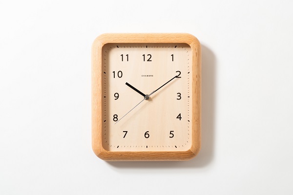 スタイリッシュでお洒落なBOOK CLOCK  掛け時計 シャンブル掛け時計  オーク材　掛け時計 　CHAMBRE掛け時計　 CH-074OA