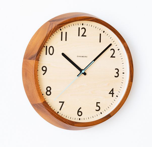 DROP CLOCK シャンブル掛け時計 電波時計 ウォルナット　北欧　掛け時計 　CHAMBRE掛け時計　 CH-039WN