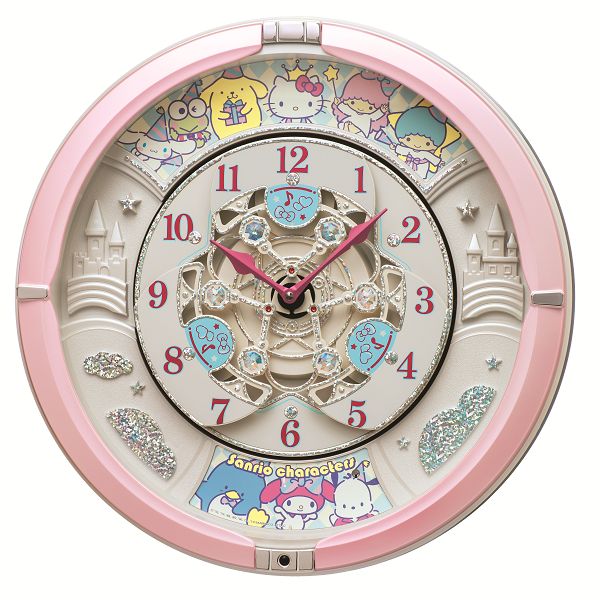 からくり時計　壁掛け時計 名入れ サンリオの人気キャラクター　CQ222P セイコーからくり掛け時計 SEIKO時計
