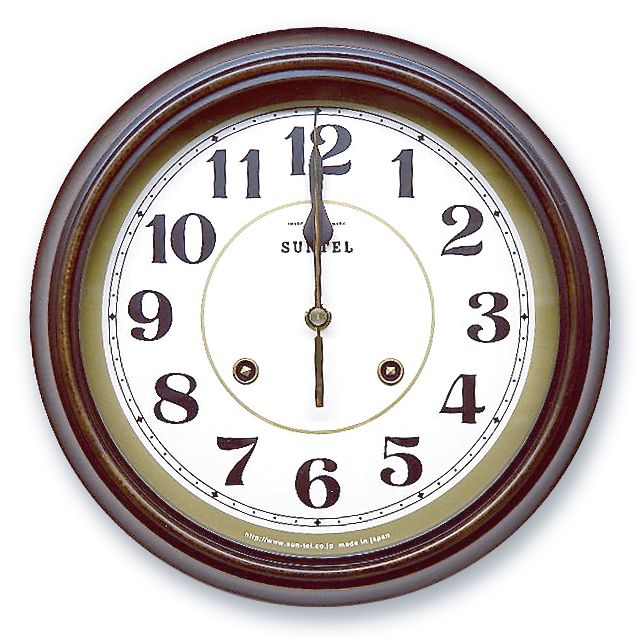 さんてる　アンティーク調掛け時計　電波スイープムーブメント　DQL674A　サンテル　日本製