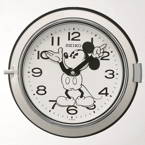 ミッキ-のレトロクロック！ディズニー掛け時計　FS504W　セイコー　SEIKO掛け時計