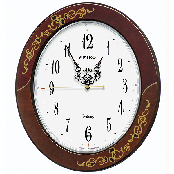 象嵌風　ミッキー＆ミニーのクロック！ディズニー掛け時計　FS510B　セイコー　SEIKO掛け時計　チャイム
