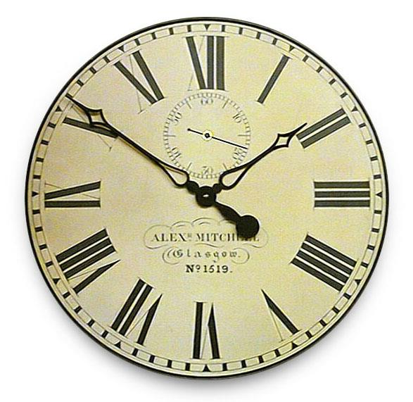アンティーク調でお洒落！ロジャーラッセル掛け時計　RogerLascelles掛け時計 Station Wall Clock with Seconds Hand　壁掛け時計　GAL-GLAS