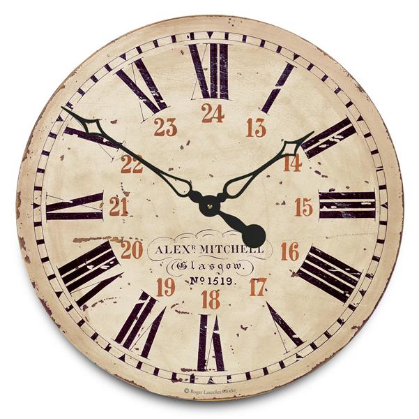アンティーク調でお洒落！ロジャーラッセル掛け時計　RogerLascelles掛け時計 Railway Station Wall Clock 　壁掛け時計　GAL-RAIL