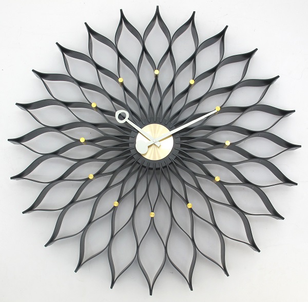 Sunflower 　掛け時計　サンフラワークロック　ブラック　GN304BK  ジョージネルソン 壁掛け時計