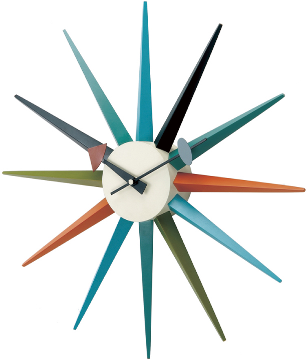 斬新なデザインで壁面を飾る　掛け時計　SUNBURST　GN396C　ジョージネルソン