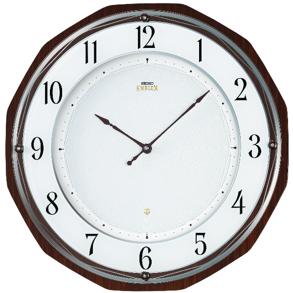 環境にやさしいソーラープラスです！セイコーエンブレム掛け時計　SEIKO電波時計　HS536B