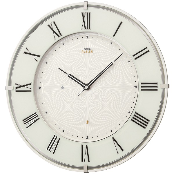 お洒落な薄型クロック！セイコーエンブレム掛け時計　SEIKO電波時計　HS542W