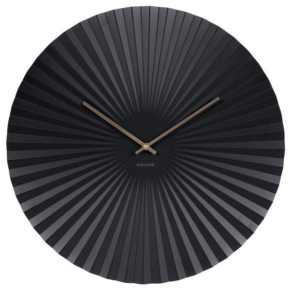 Karlsson　カールソン　掛け時計　Karlsson Sensu Clock Large - Black　ブラック　壁掛け時計　KA5658BK 【送料無料】
