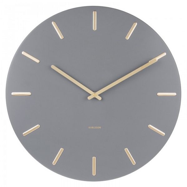 Karlsson　カールソン　掛け時計　Karlsson Charm Wall Clock - Grey　グレイ　壁掛け時計　KA5716GY【送料無料】