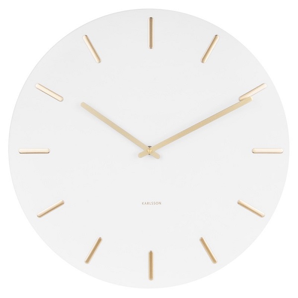 Karlsson　カールソン　掛け時計　Karlsson Charm Wall Clock - White　ホワイト　壁掛け時計　KA5716WH【送料無料】