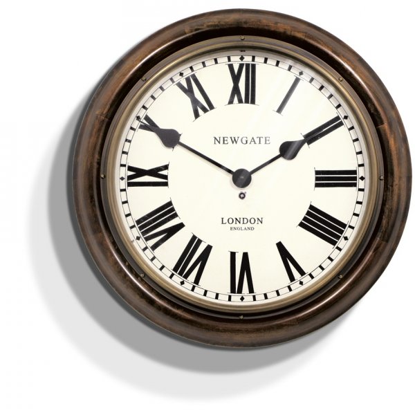 天然木とアンティーク調デザインがお洒落！NEW GATE(ニューゲート)　KING'S CROSS STATION　　掛け時計 KCS77DOB