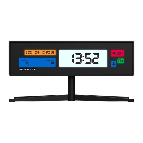ニューゲート置時計　NEW GATE　ニューゲート目覚まし時計　アラームクロック　スーパージーニアス　LCD-SUPER1　ムーンフェイズ　モダン