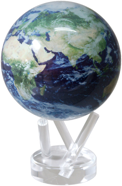 回り続ける不思議な地球儀 4.5"MOVA GLOBES 　ムーバグローブ　MG45STEC　  φ１１．４ｃｍ Satellite View w/Cloud