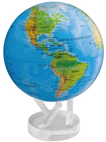 ゆっくりと回り続ける不思議な地球儀 8.5"MOVA GLOBES 　ムーバグローブ　MG85RBE 　φ２１．６ｃｍ Blue with Relief Map