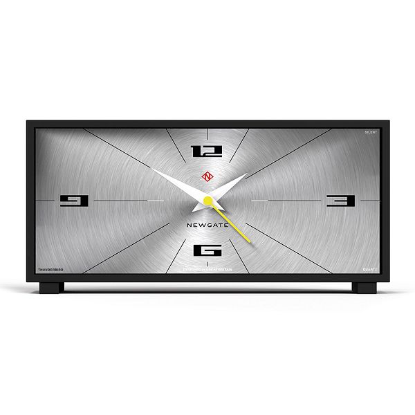 NEW GATEニューゲート　マントルクロック　Thunderbird Mantel Clock - Aluminium　ブラック-シルバー　MTHUN675CK