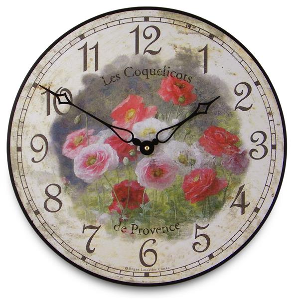アンティーク調でお洒落！ロジャーラッセル掛け時計　RogerLascelles掛け時計　Poppies Wall Clock 壁掛け時計　PUB-COQUELICOTS