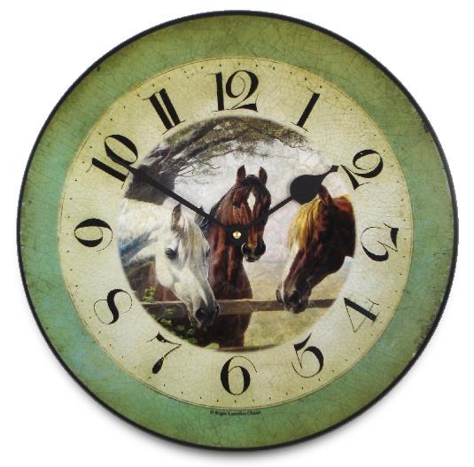 アンティーク調でお洒落！ロジャーラッセル掛け時計　RogerLascelles掛け時計 HORSES 'OLD FRIENDS',  WALL CLOCK 壁掛け時計　PUB-FRIENDS
