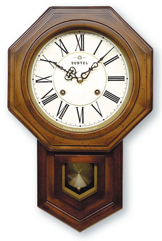 格調高く時の訪れを告げます！　ボンボン報時付き　だるま振り子時計　QL688R　サンテル　日本製