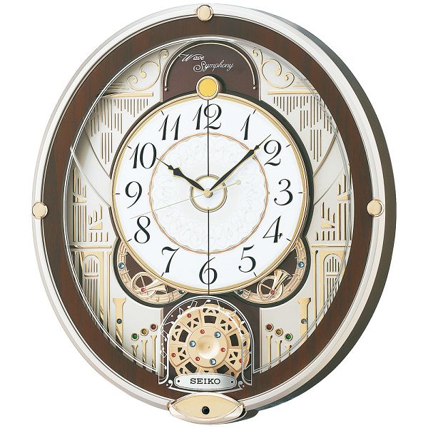 セイコークロック SEIKO からくり時計　壁掛け時計 名入れ　ウエーブシンフォニー　RE577B　セイコー掛け時計　SEIKO電波時計