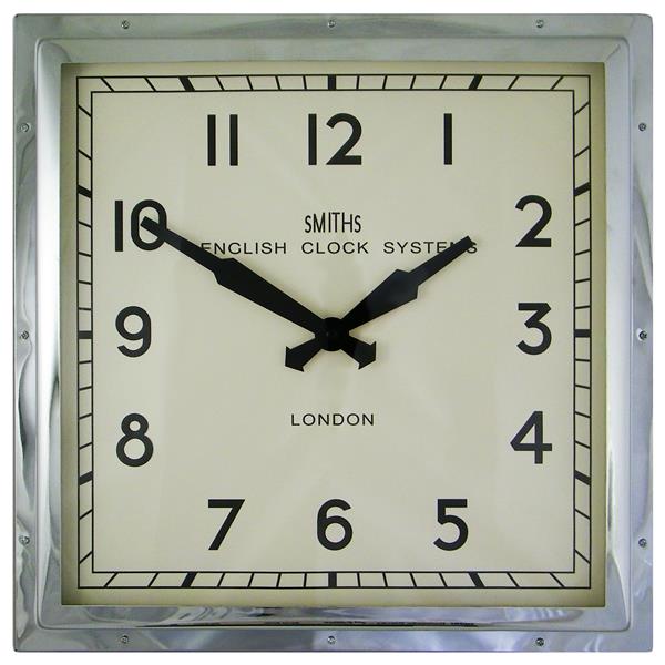 レトロデザイン！ロジャーラッセルRogerLascelles社製 Smiths Retro Clock 41cm掛け時計　SM-ENGLISH-CHROME