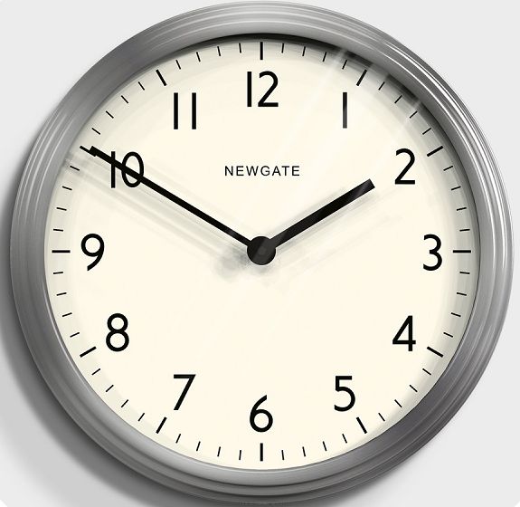 NEW GATEニューゲート掛け時計 Spy Clock - Brushed Steel  SPY-BSS