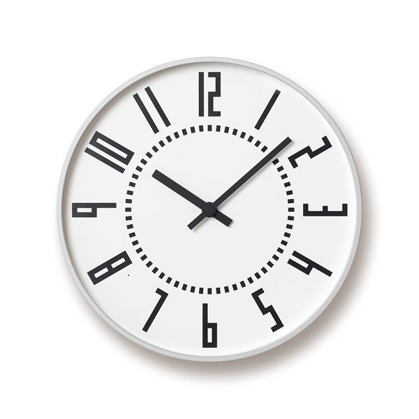 Lemnos　レムノス掛け時計 TIL16-01WH 　EKI CLOCK　エキクロック　ホワイト