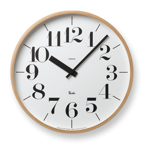 Lemnos　レムノス　掛け時計 Riki　CLOCK　WR-0401L　φ365